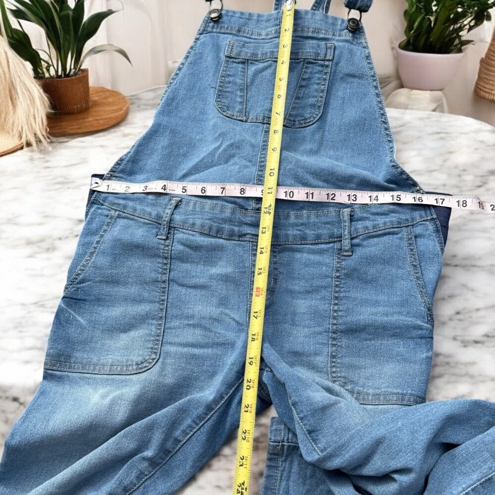 Planet Motherhood Pull On Cotton Maternity Overalls Size Small W/ Pockets - Picture 6 of 13